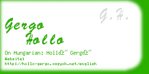 gergo hollo business card